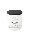 Belbora Candle Co Heading to the coast candle with bergamot, pineapple and coconut on a transparent background